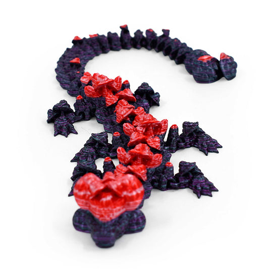 3D Printed Mini Dragon fidget | Black Sheep Products LLC Red Purple