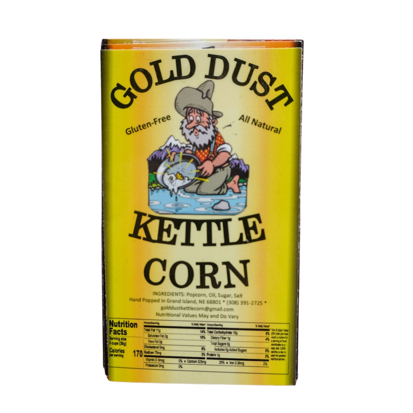 3 Flavor Popcorn Tin | Kettle, Cheddar & Caramel | Gold Dust Kettle Corn