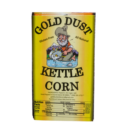 3 Flavor Popcorn Tin | Kettle, Cheddar & Caramel | Gold Dust Kettle Corn
