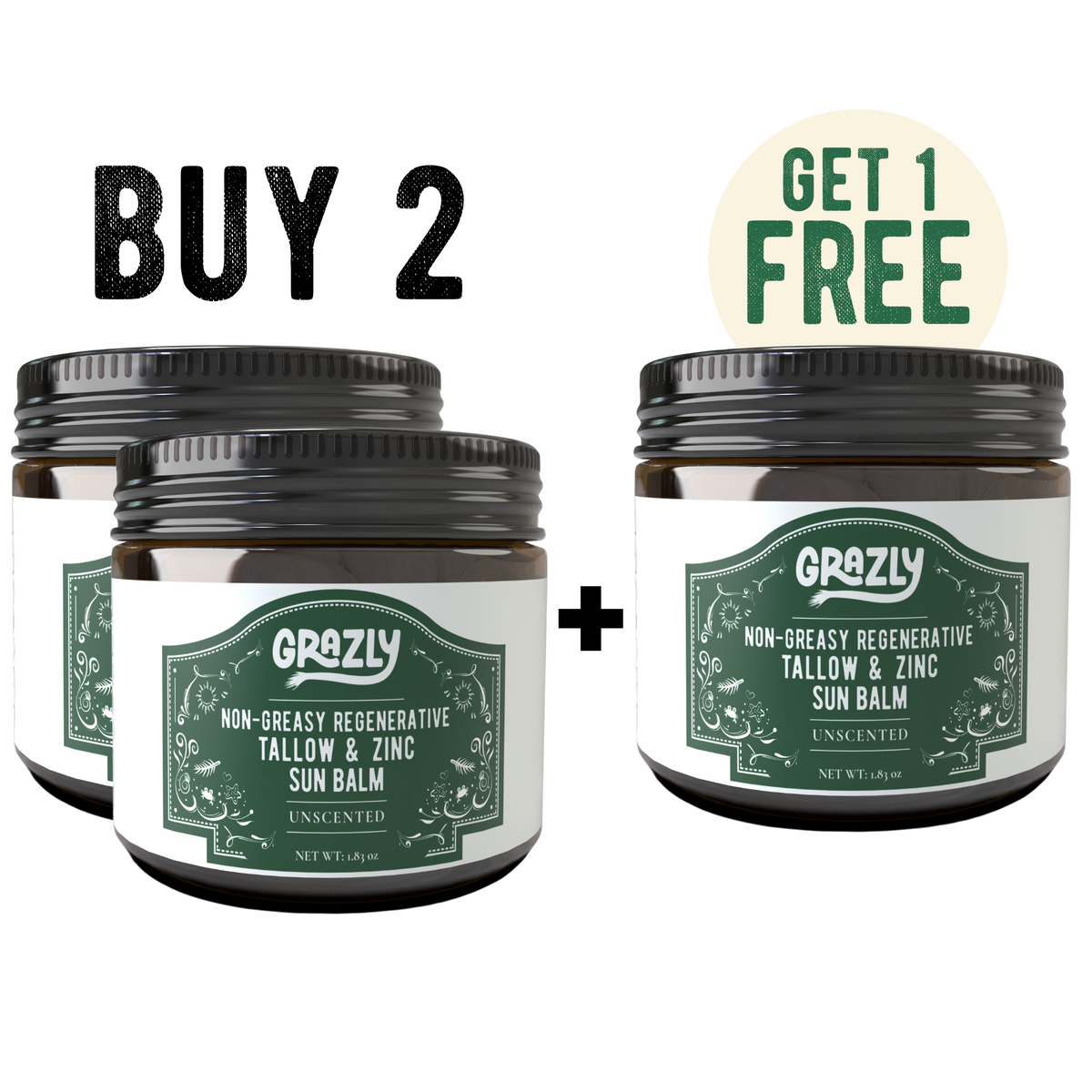 Regenerative Tallow & Zinc Sun Balm Buy 2 Get 1 Free