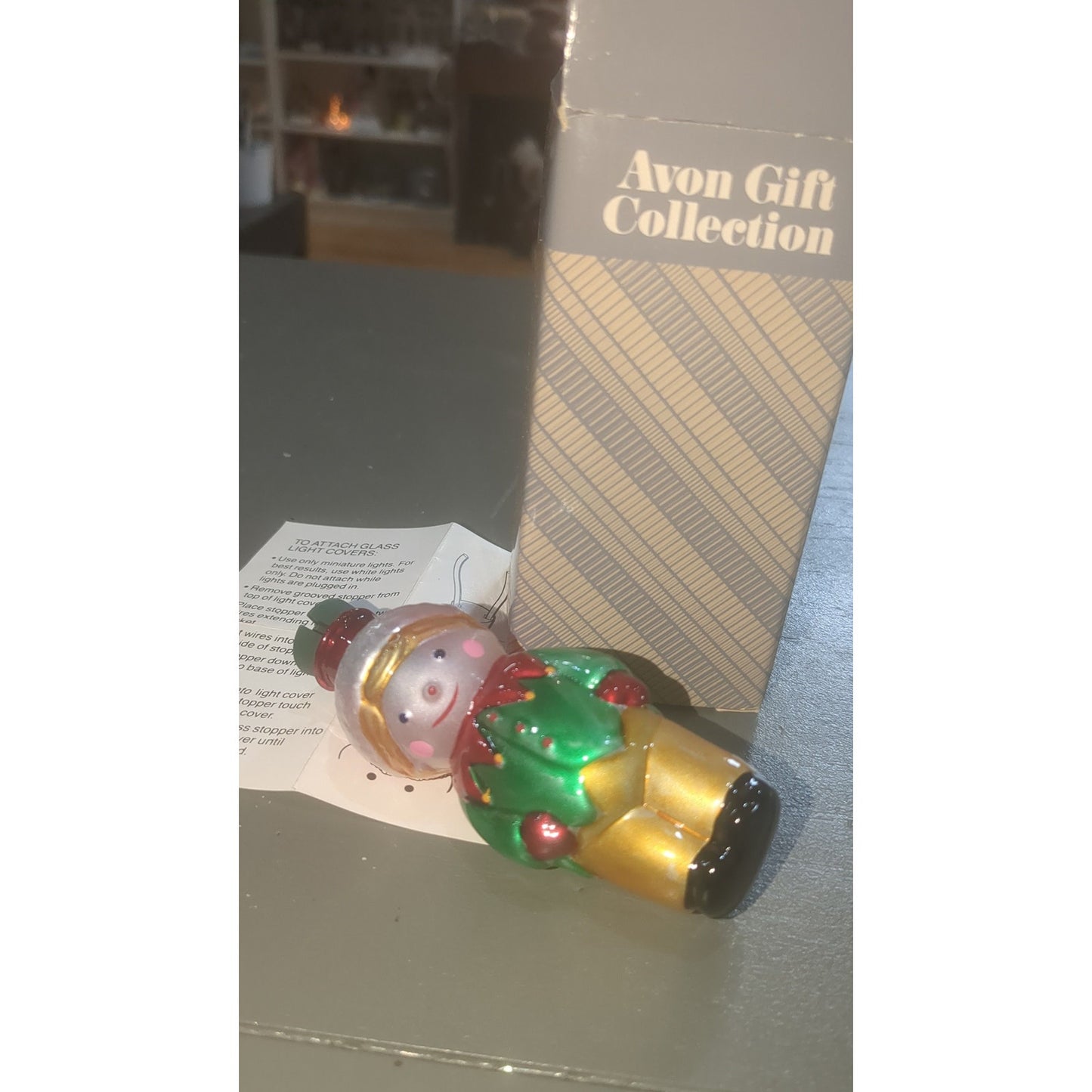 Vintage Avon Glass Light Cover Elf NIB