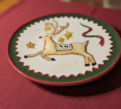 MWW Market Reindeer Plates set of 3 Photo has 4 but includes only 3