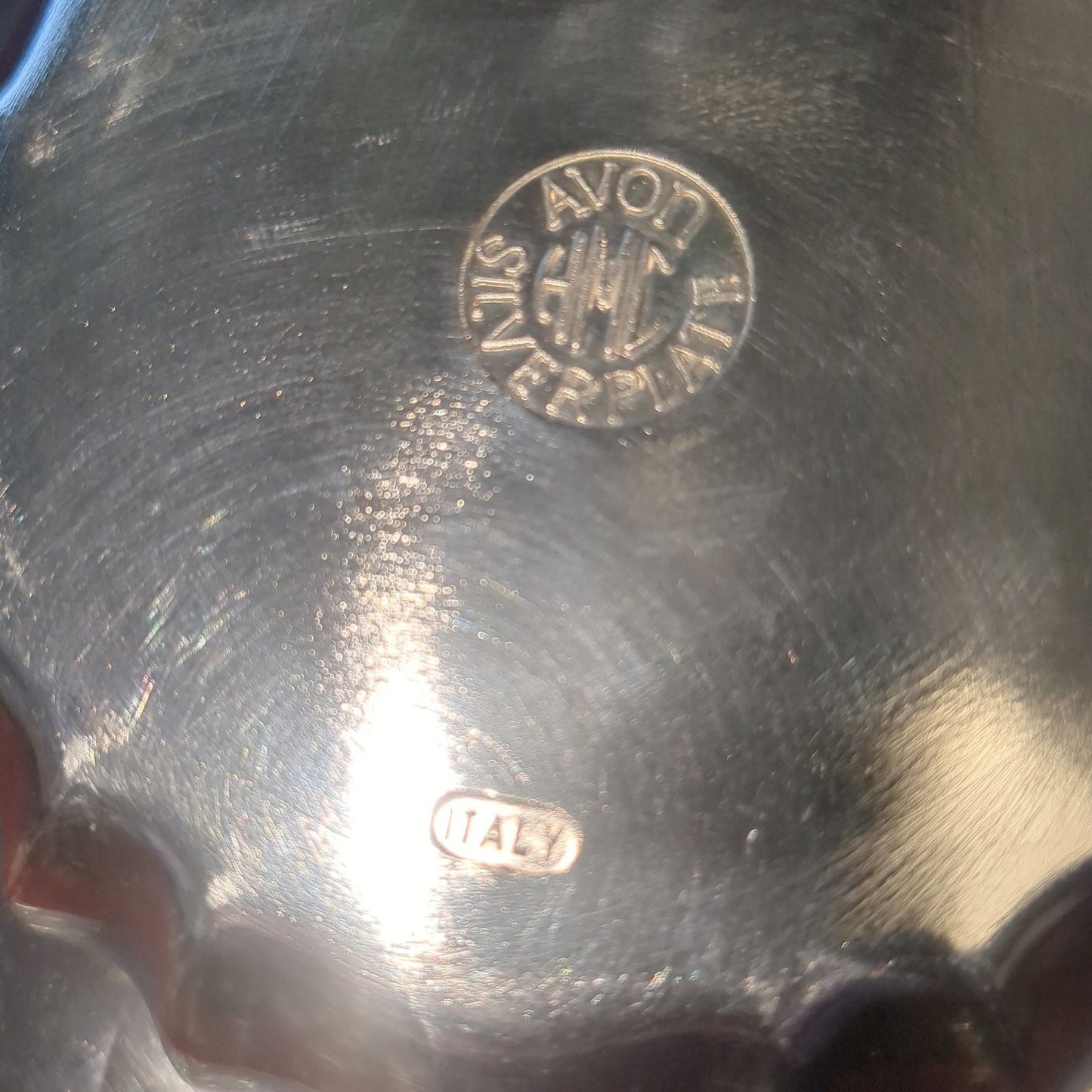 Vintage Avon Hudson Manor Collection Silverplate Bowl Made in Italy 1970-1980s va8