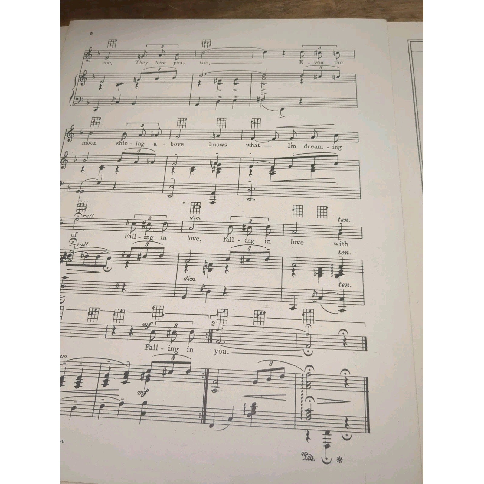 Vintage Sheet Music 1926 - FALLING in Love With You Davis/Meyer