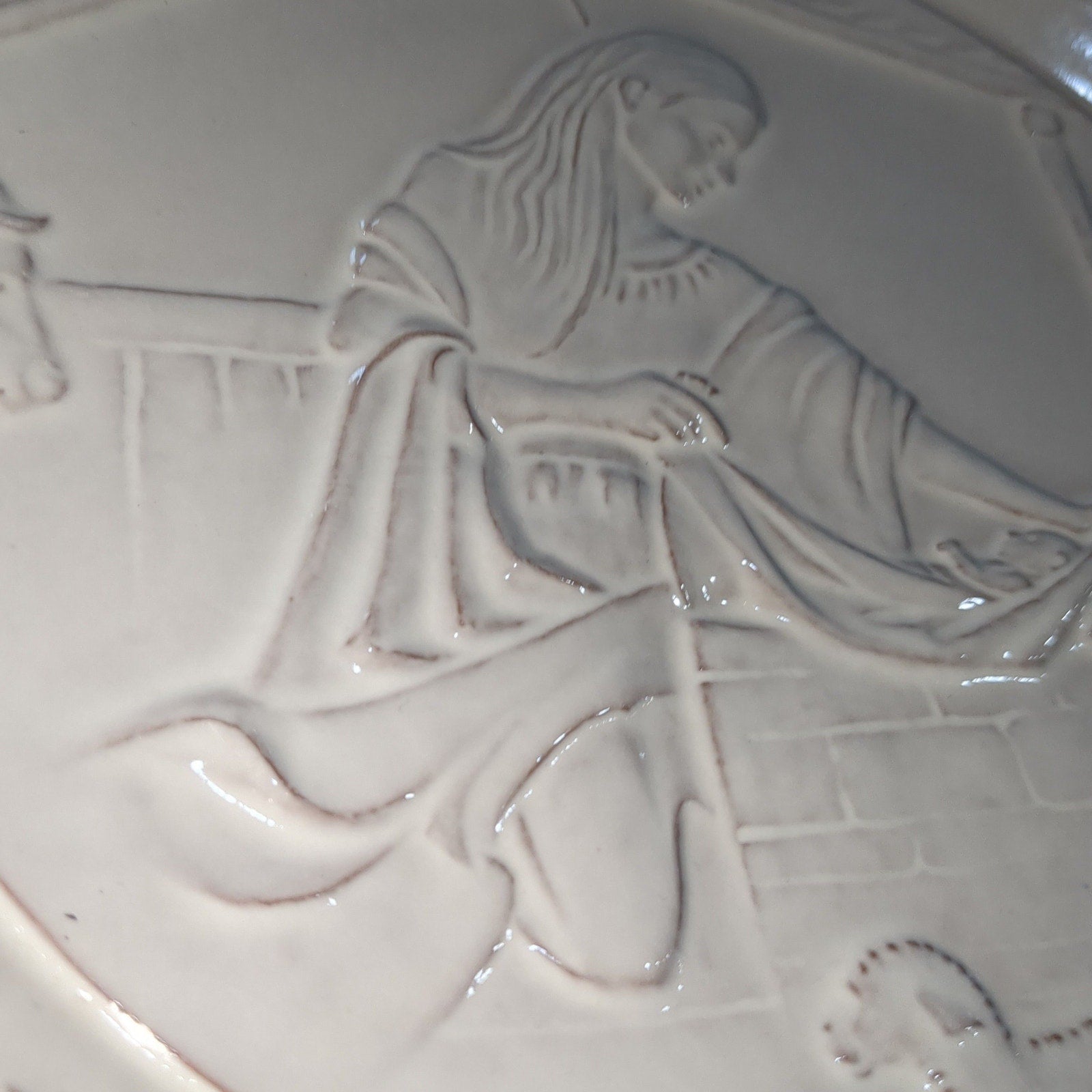 vintage Frankoma plate 1969 Laid in a manager