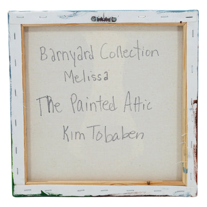 Melissa The Brown & White Cow Canvas Painting | 12" x 12" | The Painted Attic