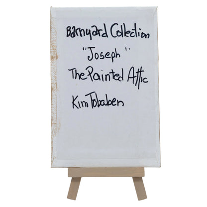 Joseph the Rooster Easel Canvas Painting | 4" x 6" | The Painted Attic