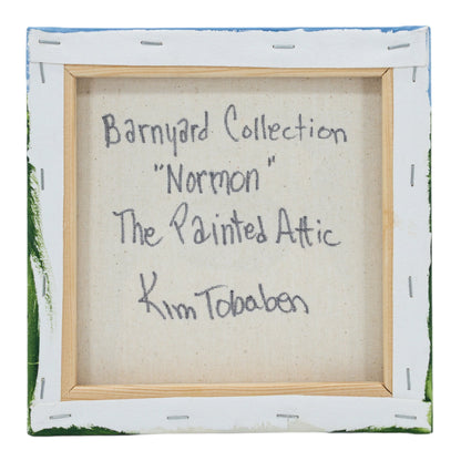 Normon The Sheep Canvas Painting | 8" x 8" | The Pained Attic