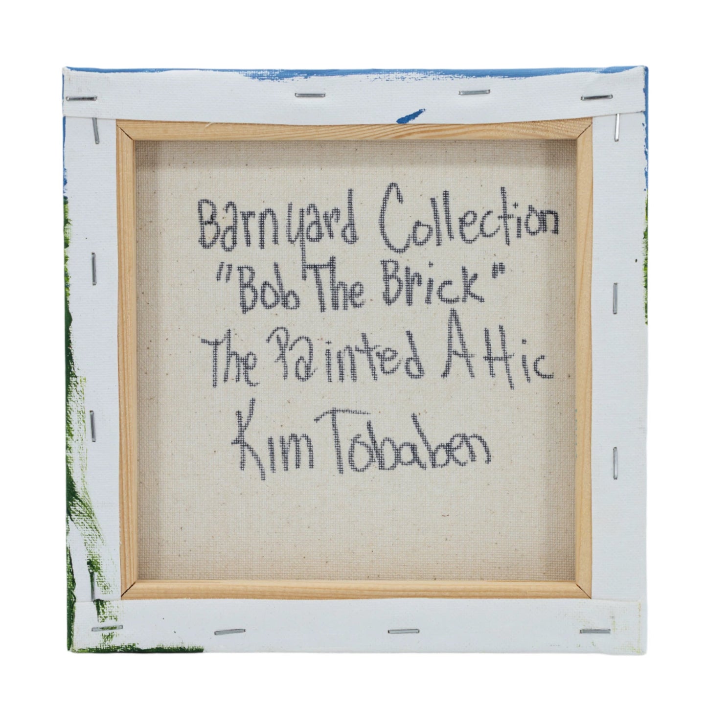Bob the Brick Sheep Canvas Painting | 8" x 8" | The Painted Attic