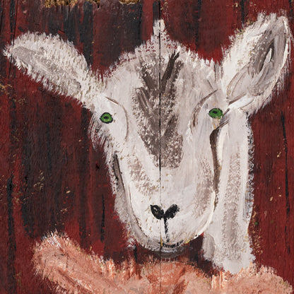 Alice & Abby the Old Goats Wooden Painting | 11" x 13.75" | The Painted Attic