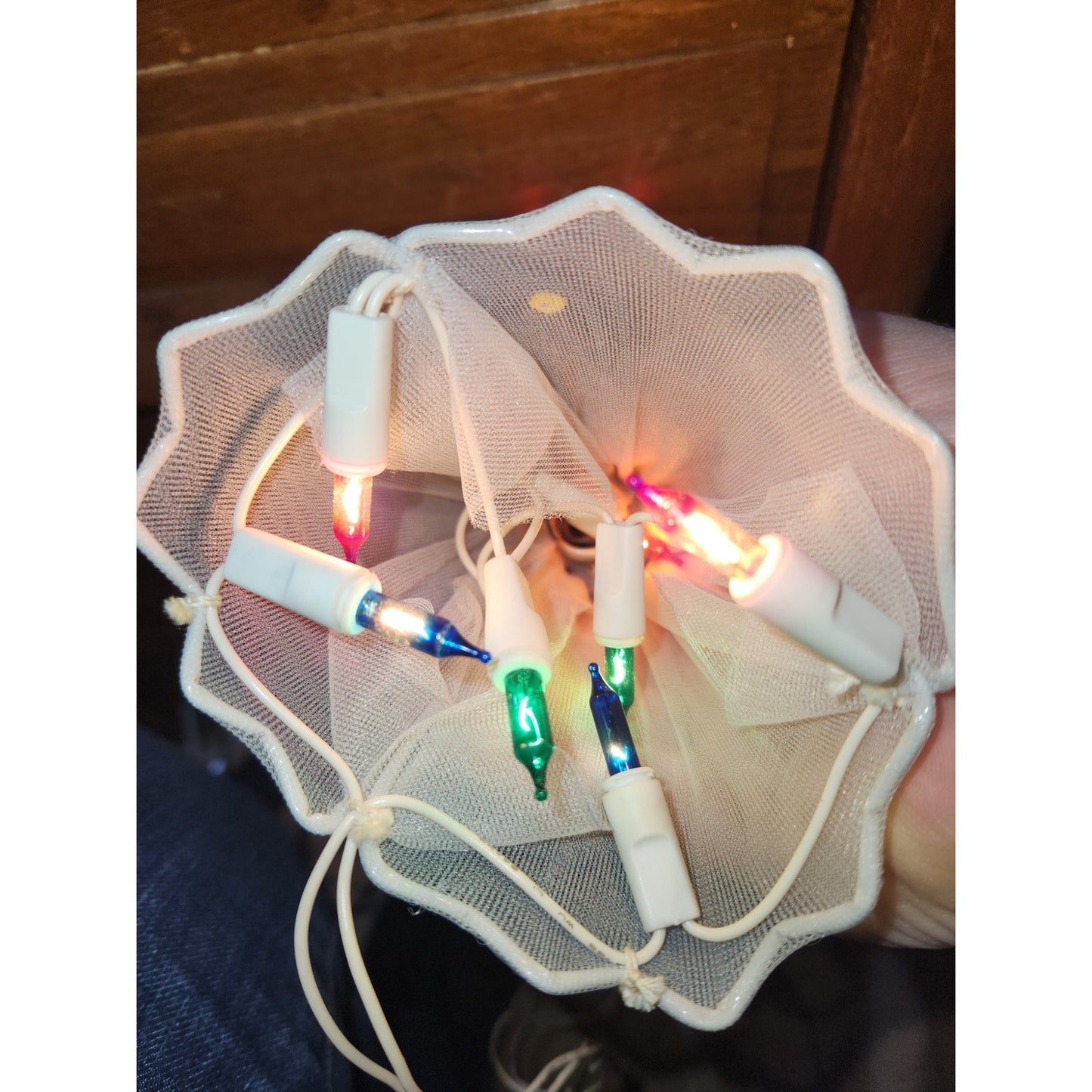 Vintage Joybrite 10 light Angel Flashing Treetop Tree Topper 9 Lights Work Does Not Flash tt44