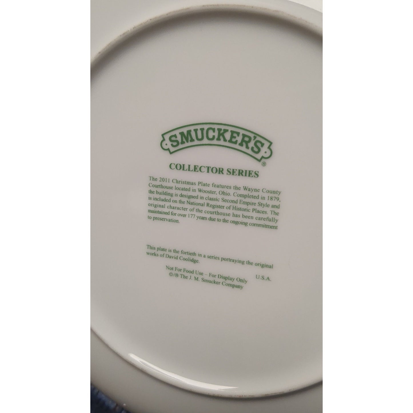 2011 Smuckers Collector Plate pl88