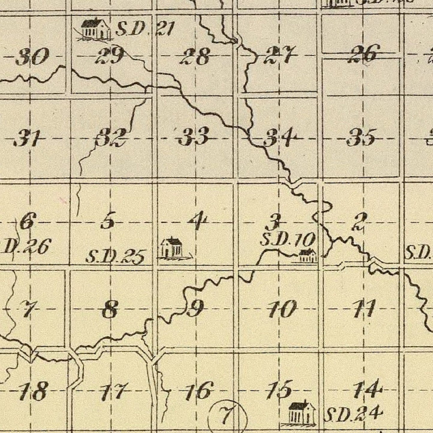 Vintage Map of Golfax County, Nebraska 1885 -Not available at Minden location-