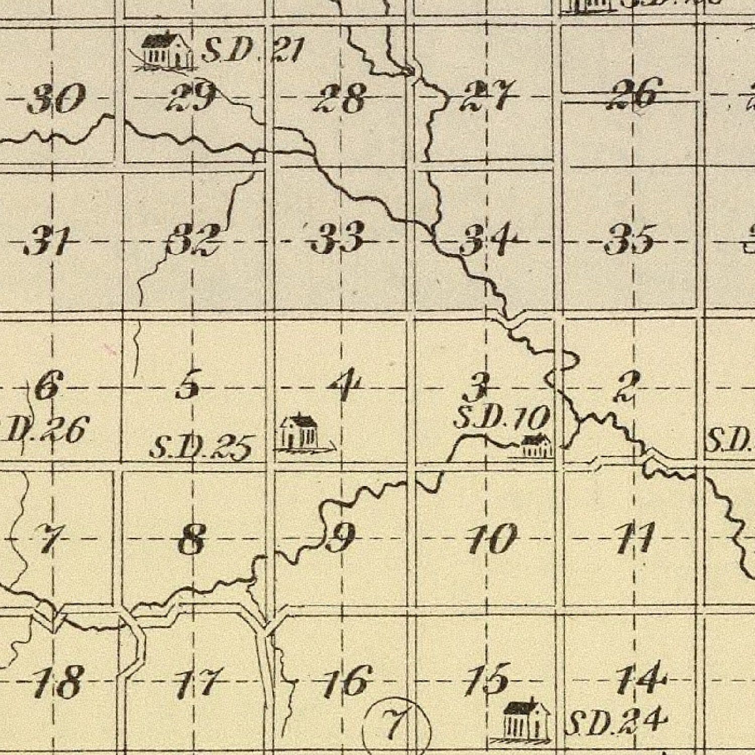 Vintage Map of Golfax County, Nebraska 1885 -Not available at Minden location-