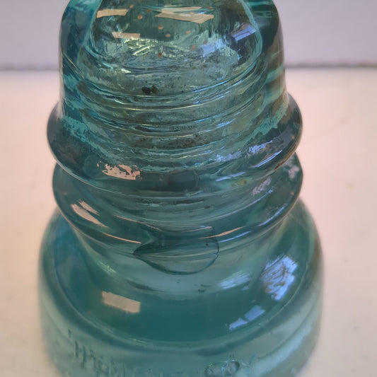 Vintage Hemingray #40 glass insulator teal h640
