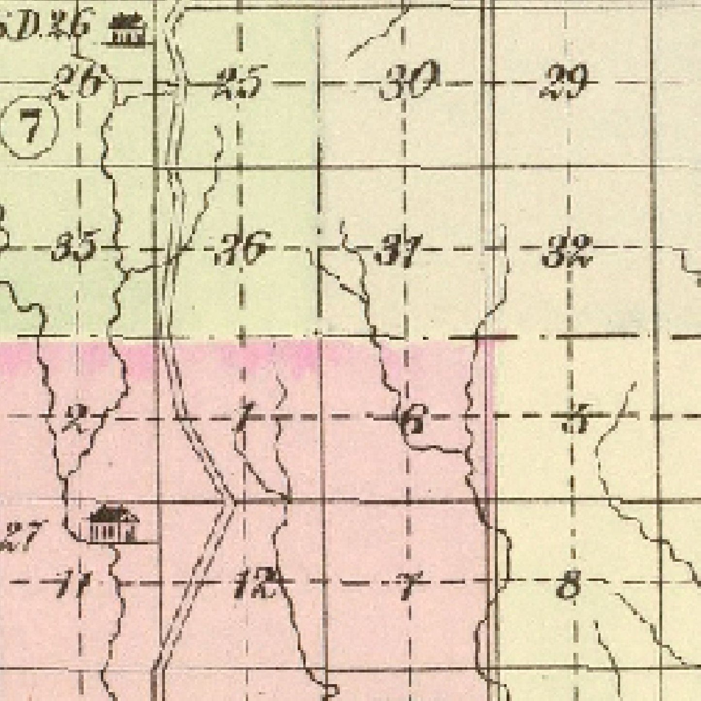 Vintage Map of Webster County, Nebraska 1885 -Not available at Minden location-