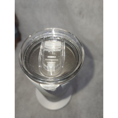 20 oz Stainless Steel Glitter Tumbler Just Breathe Butterflies flowers tg8