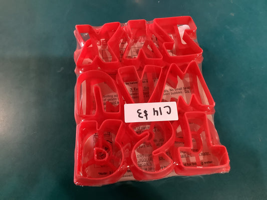 C14 Jello cookie cutter alphabet