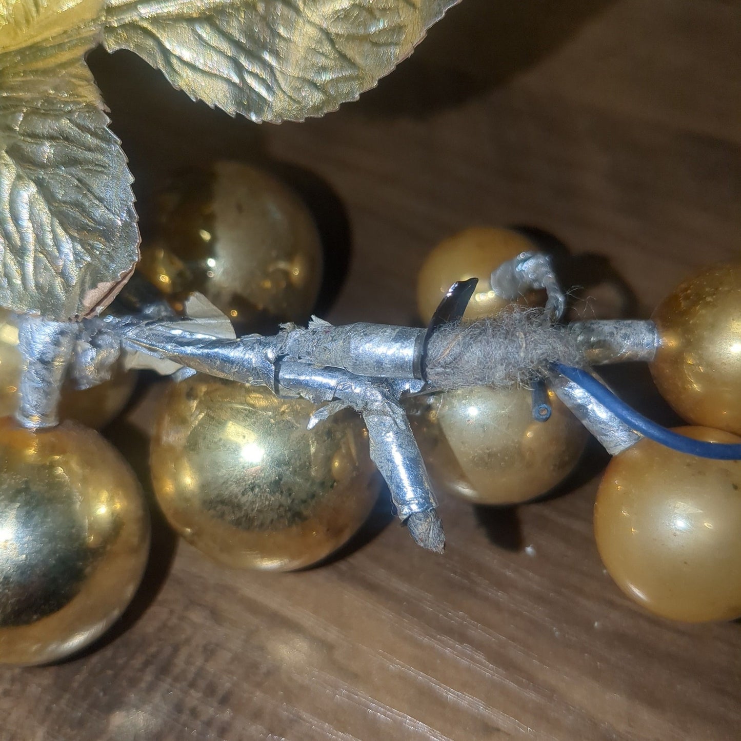Vintage Mercury Glass Grape Cluster Ornament