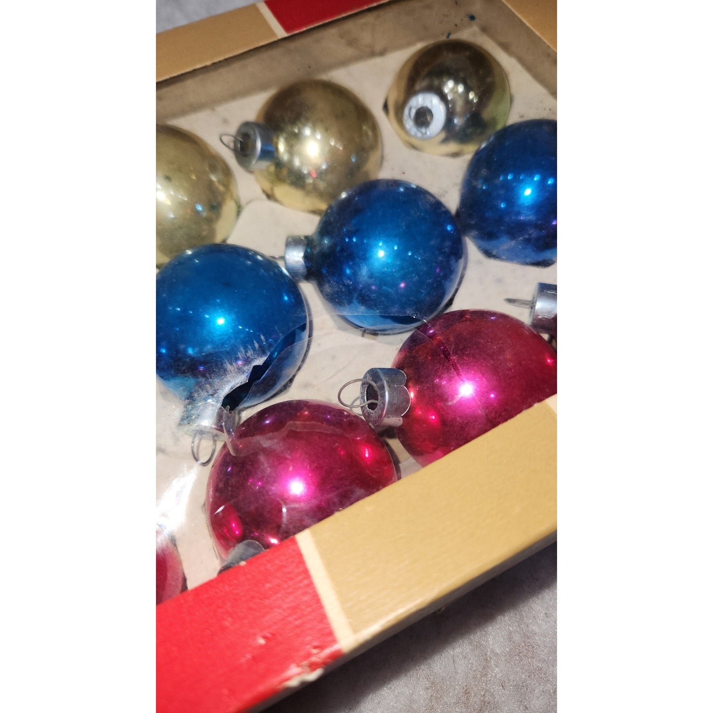 Vintage Box of Coby Glass Ornaments BO04