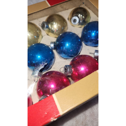 Vintage Box of Coby Glass Ornaments BO04