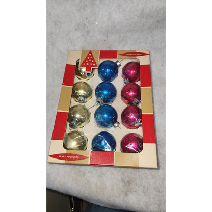 Vintage Box of Coby Glass Ornaments BO04