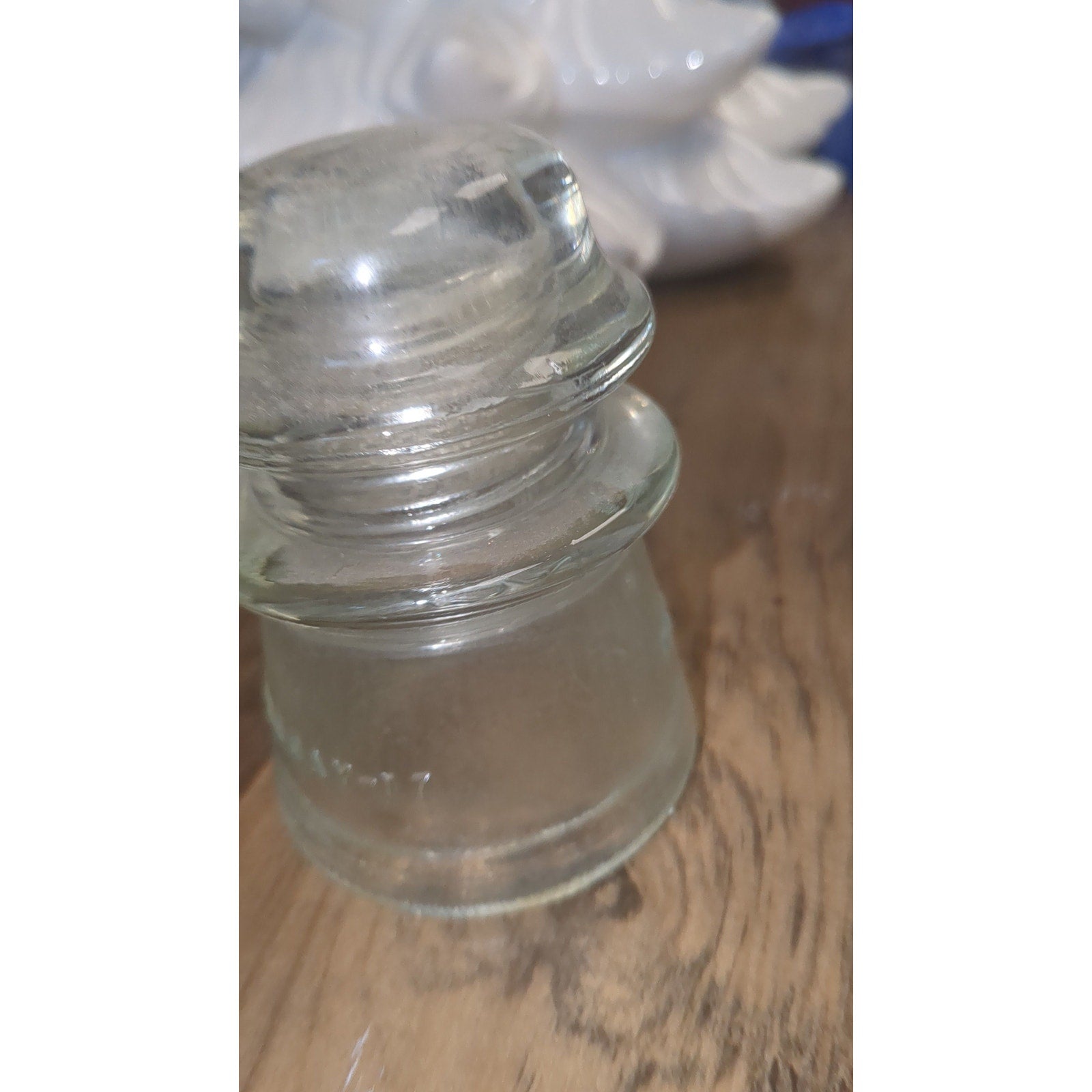 Vintage Hemingray Clear Glass Insulator #17 AS IS h617