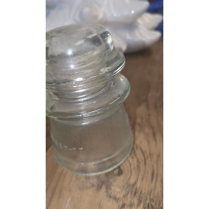Vintage Hemingray Clear Glass Insulator #17 AS IS h617