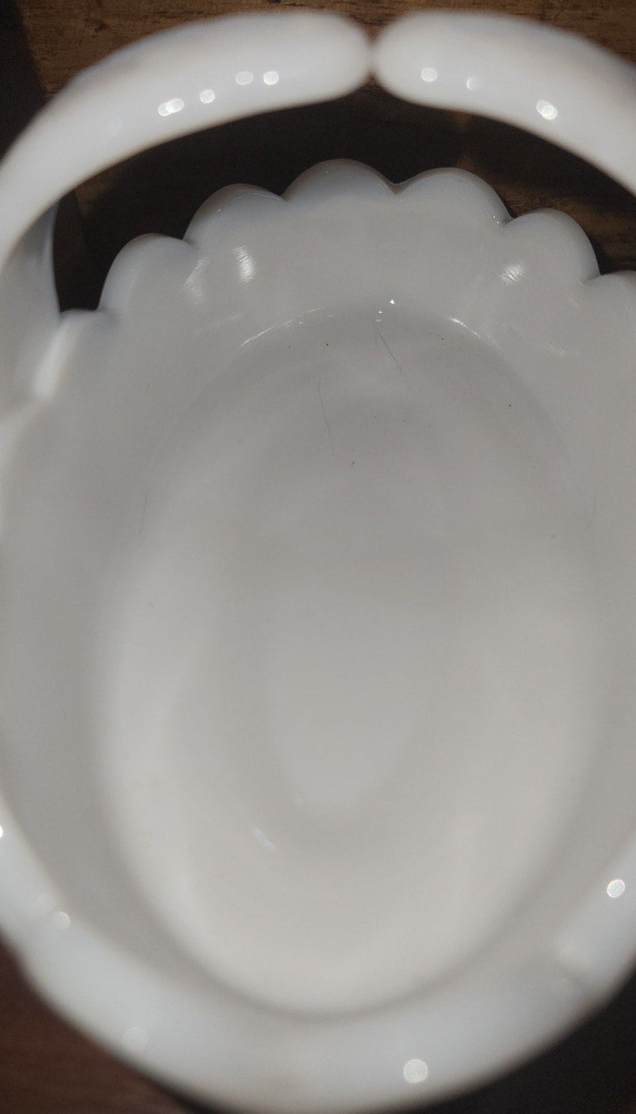 Vintage Westmoreland Paneled Grape Milk Glass Basket