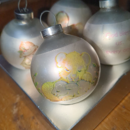 Vintage Hallmark Original Christmas Ornaments Little Miracles by Ruth Morehead Two Sets of Four