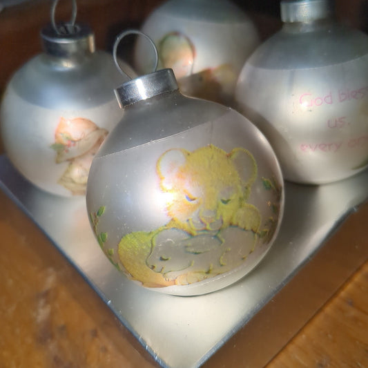 Vintage Hallmark Original Christmas Ornaments Little Miracles by Ruth Morehead Two Sets of Four