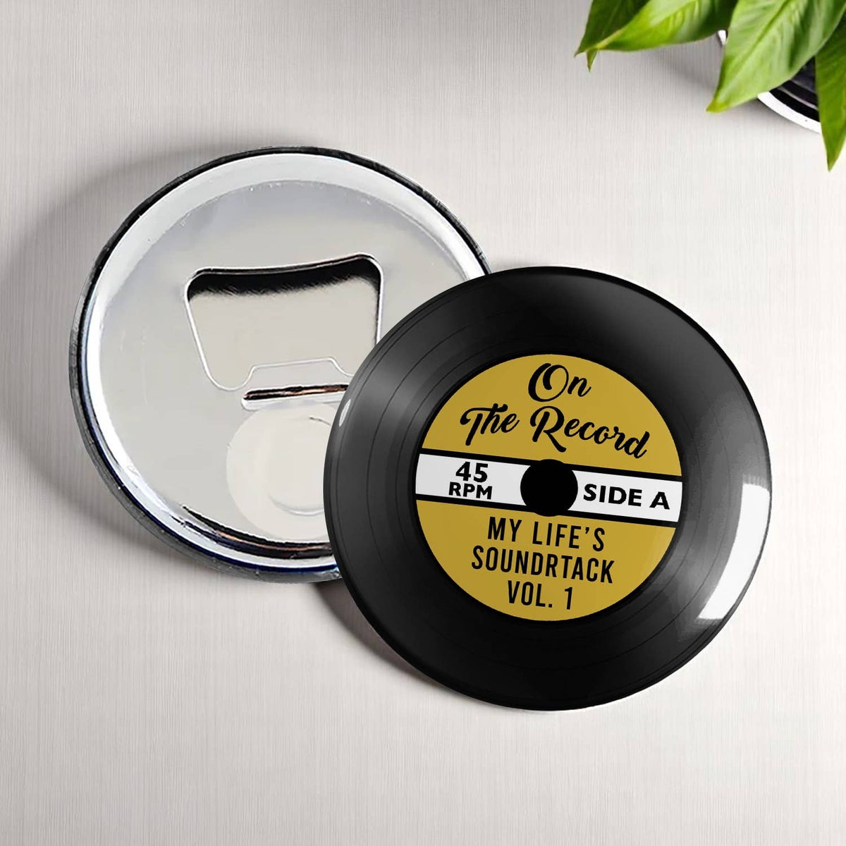Tap and Play | Scannable Vinyl Record Magnets and Keychains: For The Record I Love You / Magnet