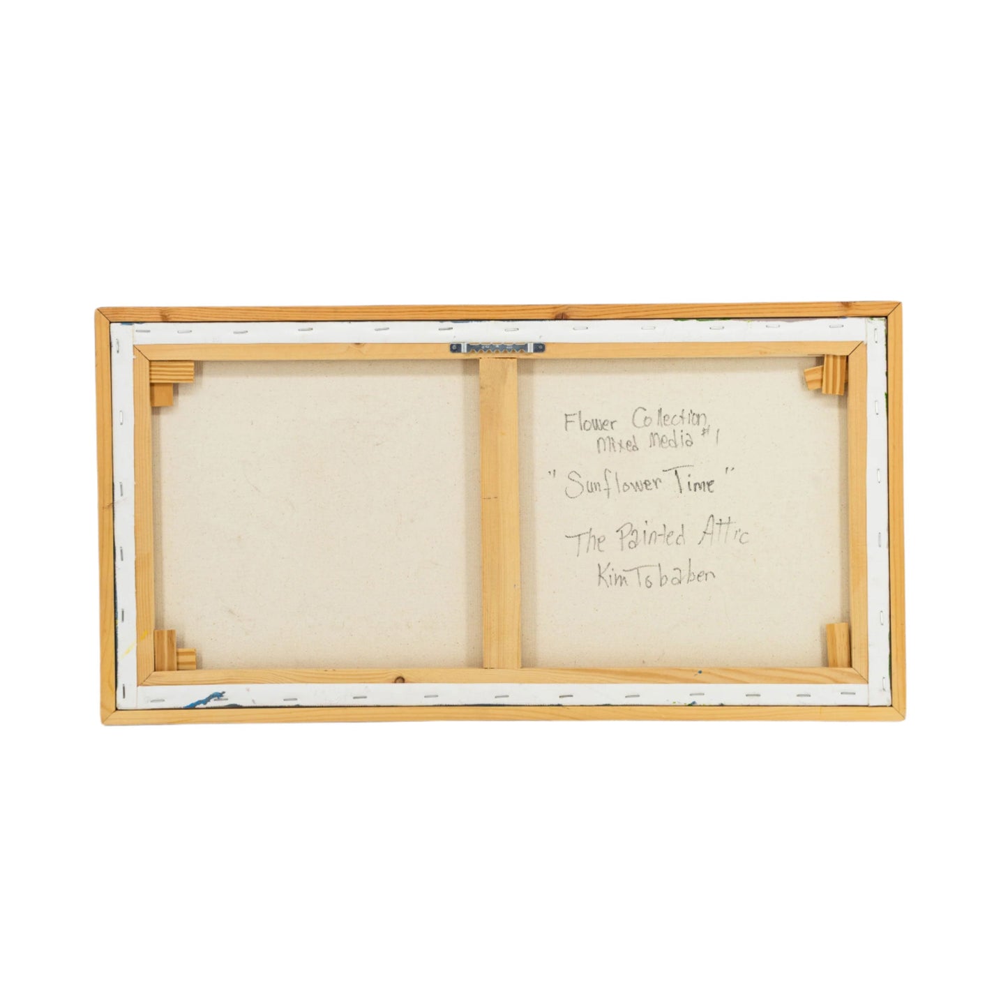 Sunflower Time Framed Canvas Painting | 25" x 13" | The Painted Attic