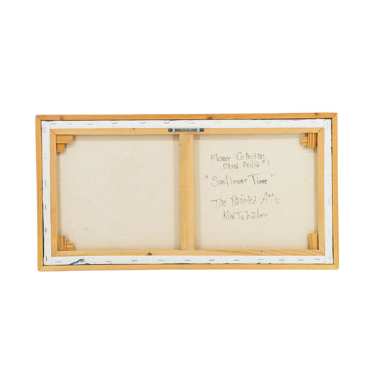Sunflower Time Framed Canvas Painting | 25" x 13" | The Painted Attic