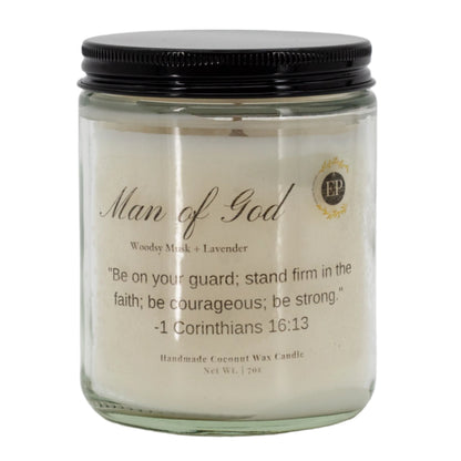 Man of God Musk & Lavender Scented Candle | 7 oz | Eternal Promises
