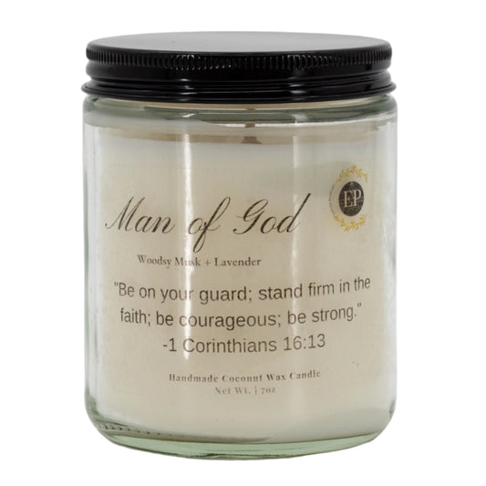 Man of God Musk & Lavender Scented Candle | 7 oz | Eternal Promises