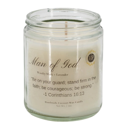 Man of God Musk & Lavender Scented Candle | 7 oz | Eternal Promises