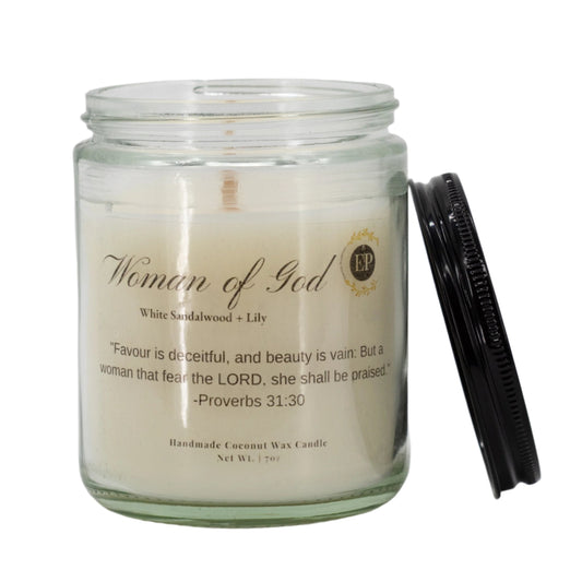 Woman of God Sandalwood & Lily Scented Candle | 7 oz | Eternal Promises