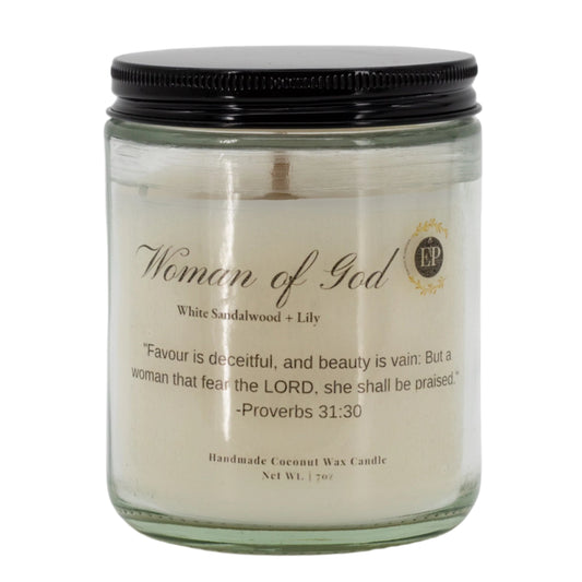 Woman of God Sandalwood & Lily Scented Candle | 7 oz | Eternal Promises
