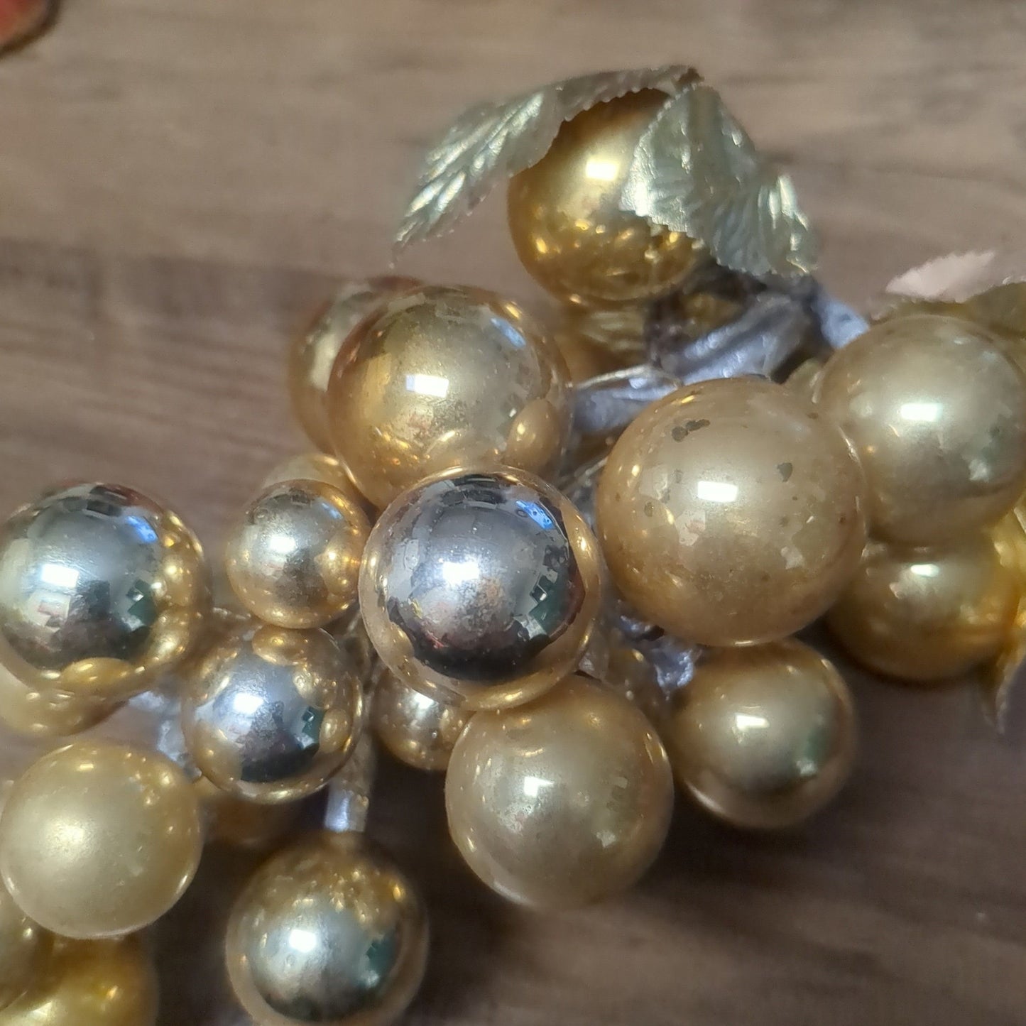 Vintage Mercury Glass Grape Cluster