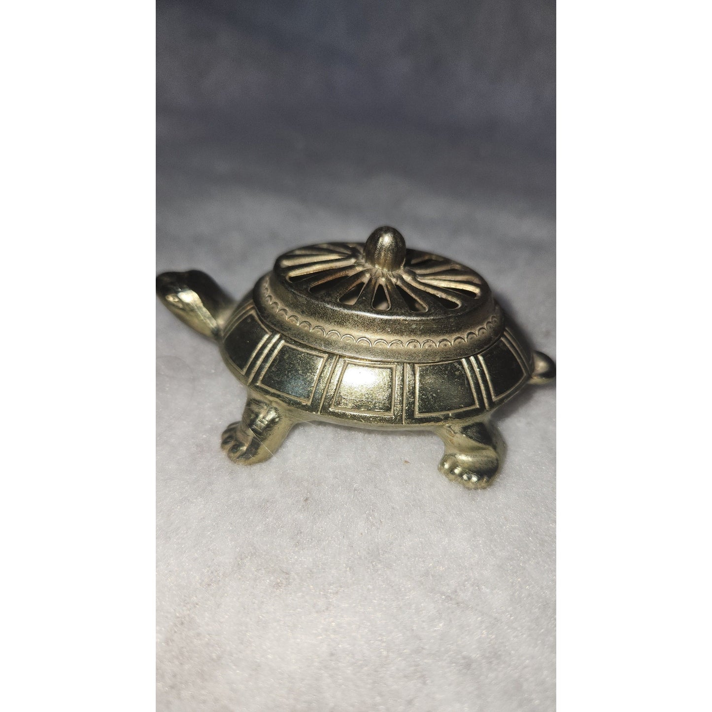 Vintage Brass Turtle Incense Holder br54