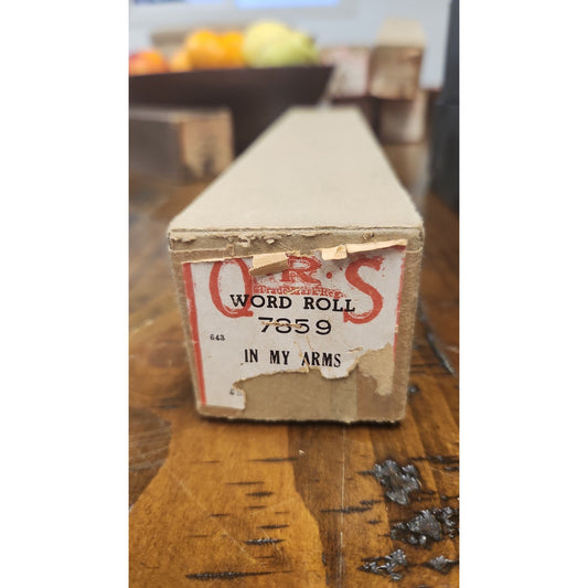 Vintage Player Piano Word Roll "In My Arms" QRS