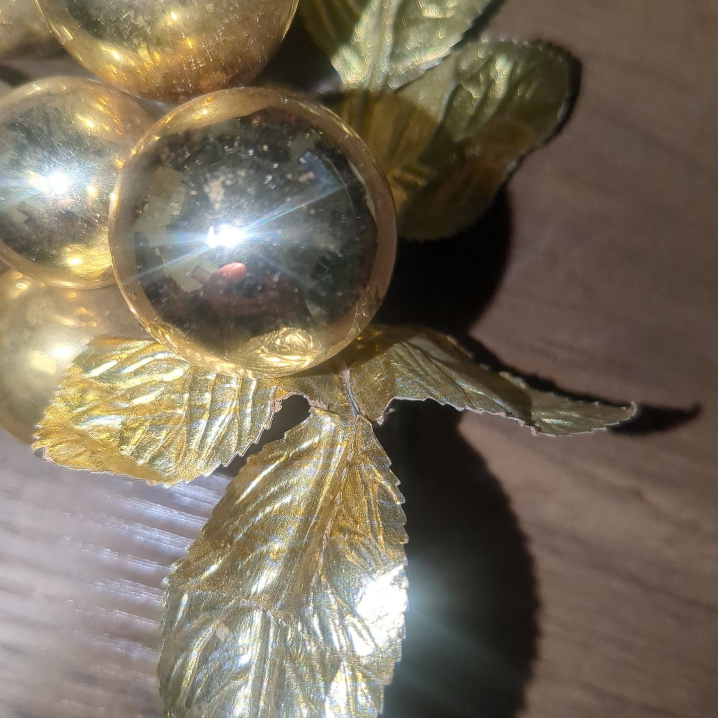 Vintage Mercury Glass Grape Cluster Ornament