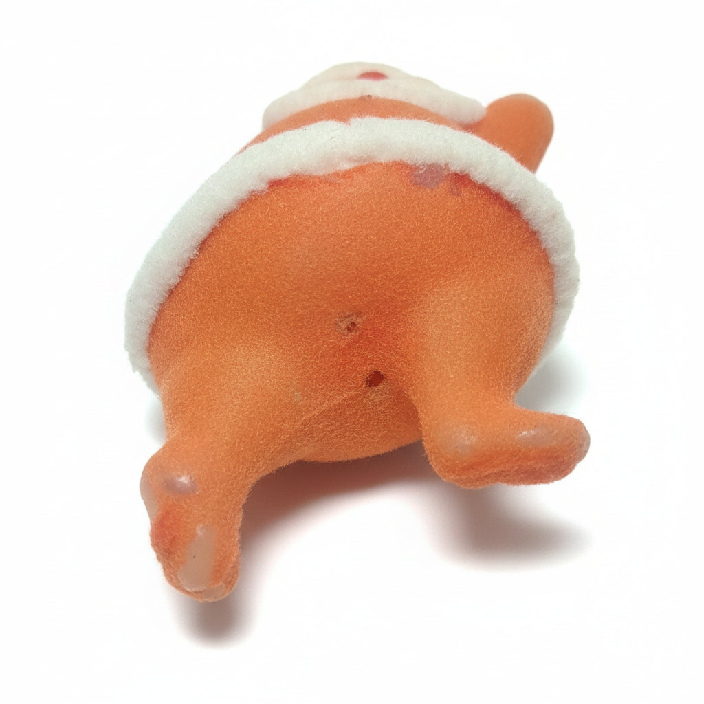 Vintage Flocked Dancing Santa sf87