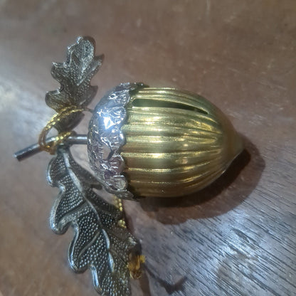 Fall1 smaller silver and gold acorn, bell ornament belt