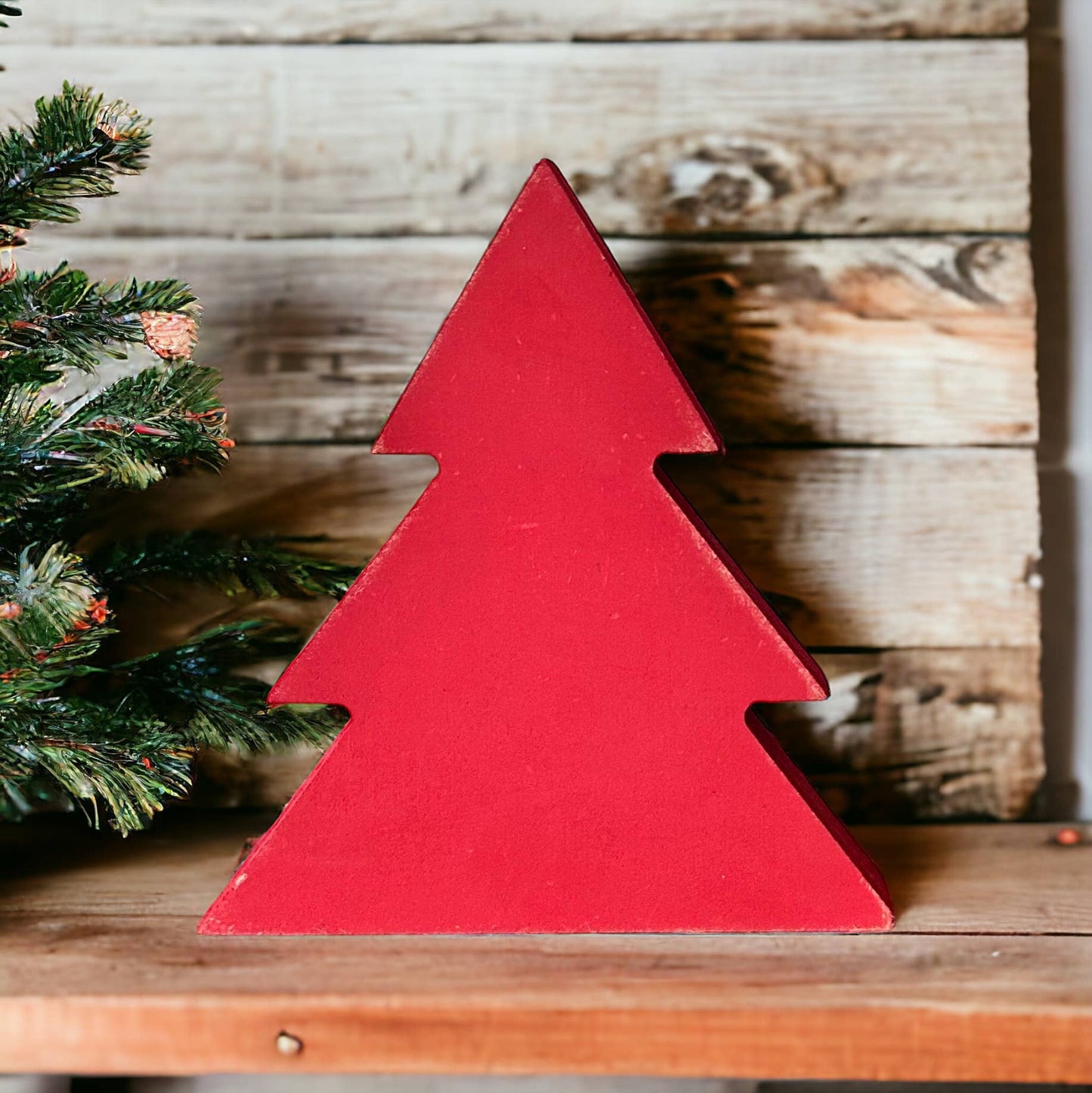 Unfinished MDF Primitive Rustic Wood Christmas Tree Triangular Style Medium ws18