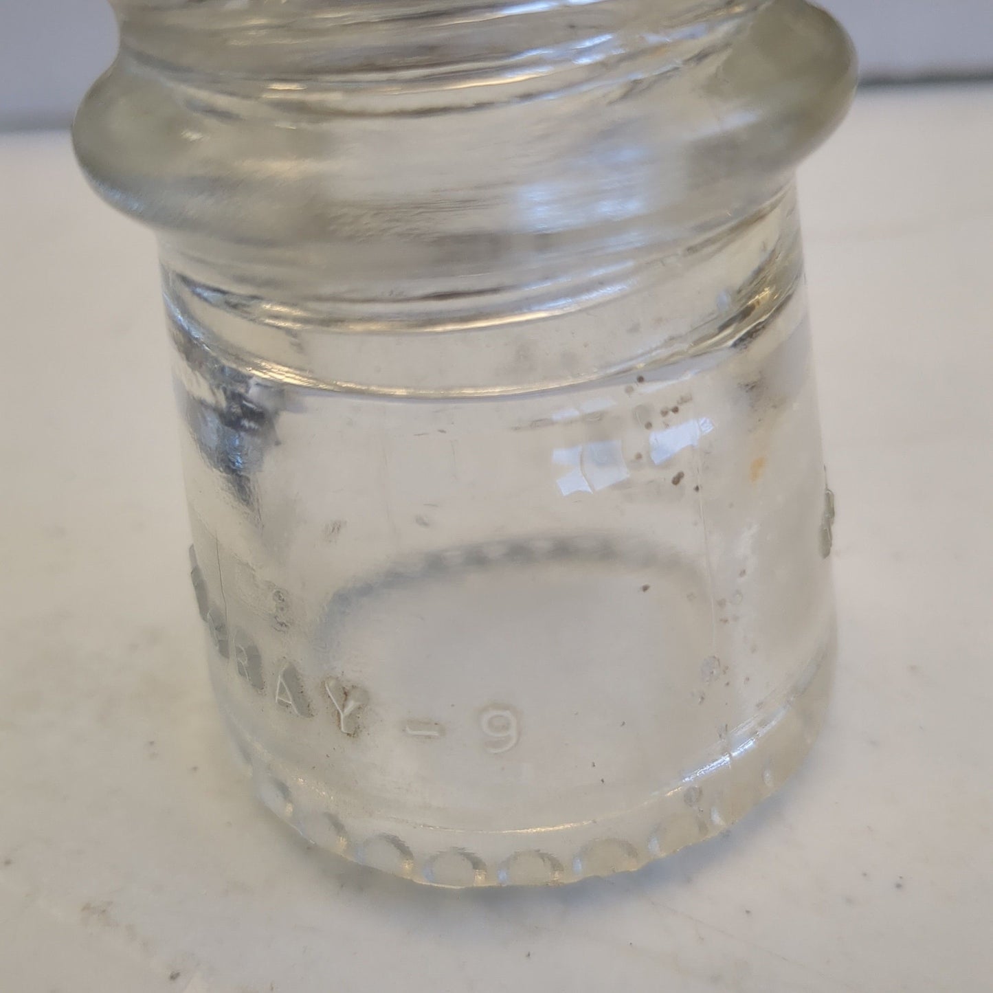 Vintage Clear Glass Hemingray Insulator #9 h69