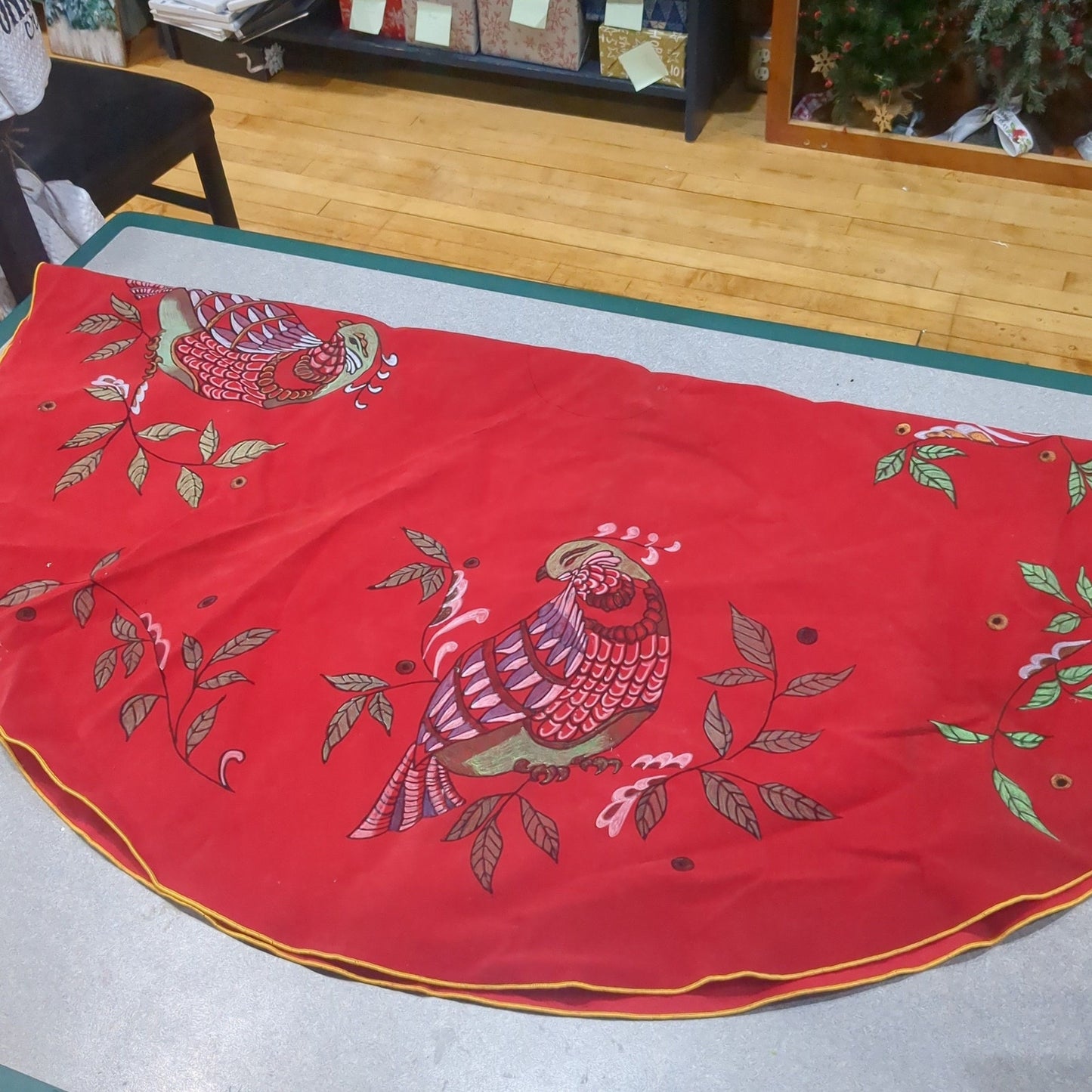 Vintage Velvety Tablecloth Could be Tree Skirt