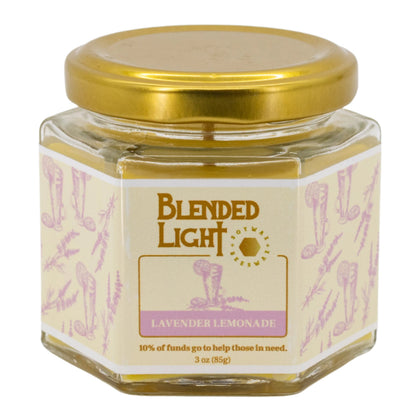 Lavender Lemonade Scented Candle | Multiple Sizes | Blended Light