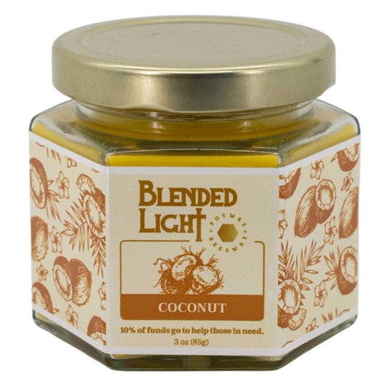 Coconut Scented Candle | Multiple Sizes | Blended Light 3 oz.